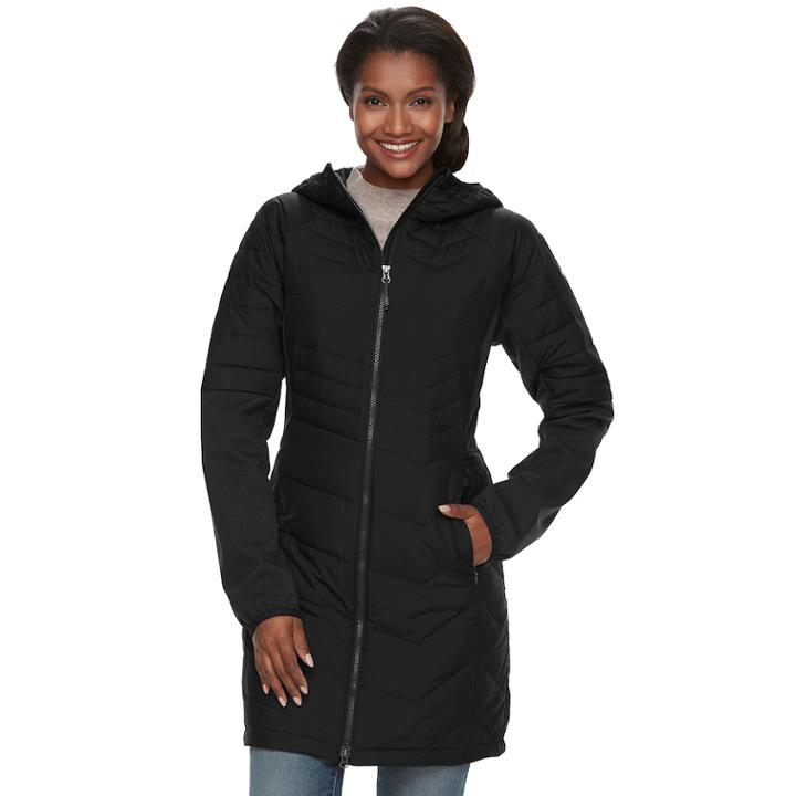 Women's Columbia Oyanta Trail Thermal Coil Long Hybrid Jacket, Size: Xl, Grey (charcoal)