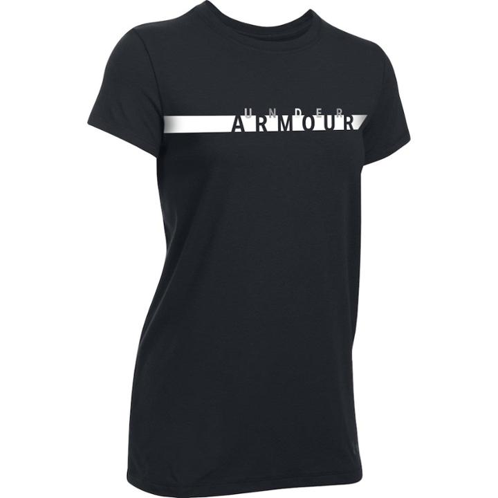 Women's Under Armour Branded Wordmark Short Sleeve Graphic Tee, Size: Xl, Black