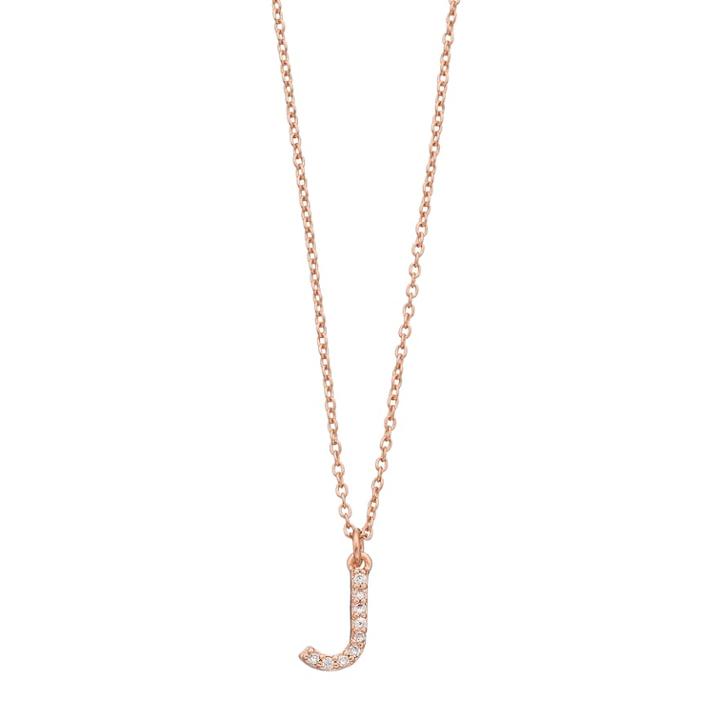 Lc Lauren Conrad Pave Monogram Pendant Necklace, Women's, Light Pink
