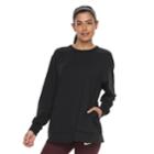 Women's Nike Dry Training Open Back Long Sleeve Top, Size: Small, Grey (charcoal)