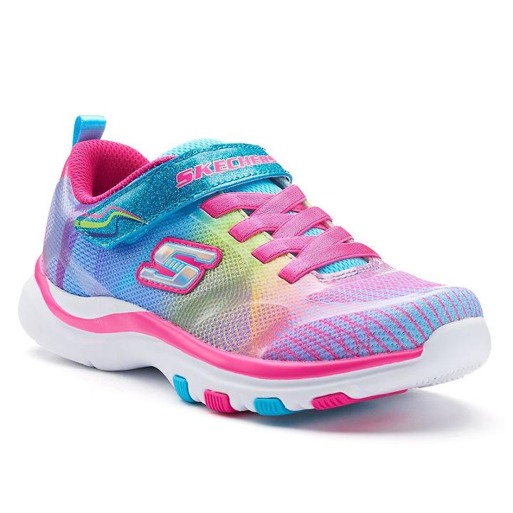 Skechers Pepsters Rainbow Preschool Girls' Sneakers, Girl's, Size: 3, Blue Other