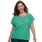 Plus Size Alfred Dunner Studio Lace Top, Women's, Size: 1xl, Green