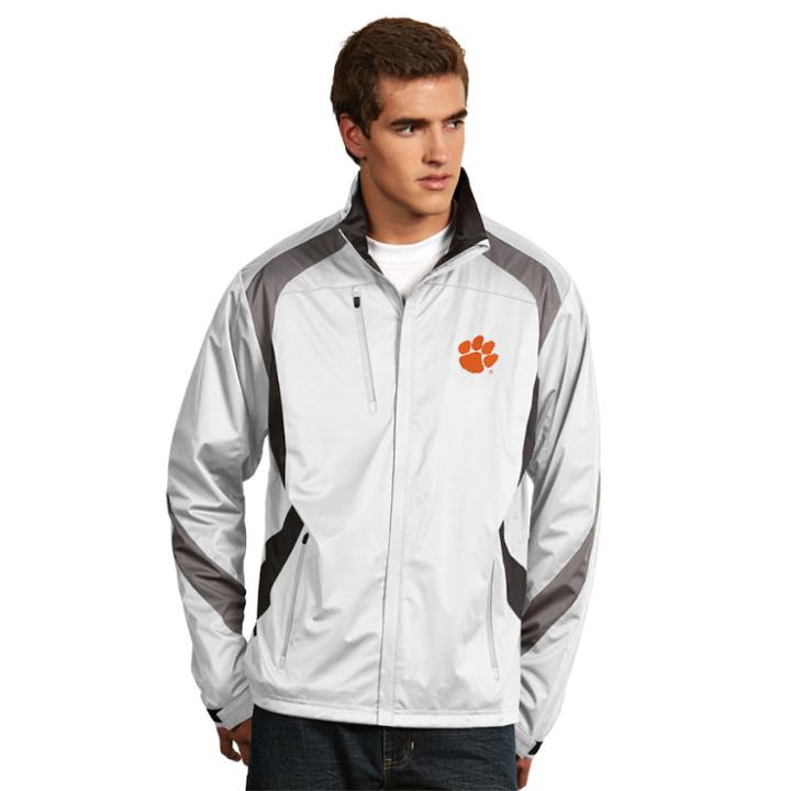 Men's Antigua Clemson Tigers Tempest Desert Dry Xtra-lite Performance Jacket, Size: Xl, White