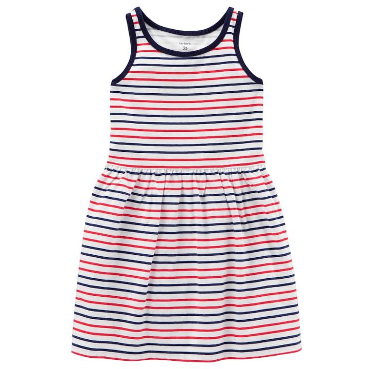 Girls 4-8 Carter's Tank Dress, Size: 8, Red Blue Stripe