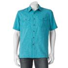 Men's Croft & Barrow&reg; Classic-fit Solid Outdoor Performance Button-down Shirt, Size: Large, Turquoise/blue (turq/aqua)
