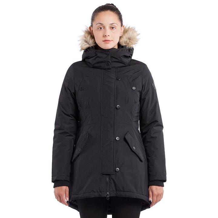Women's Noize Hooded Midweight Parka, Size: Large, Black