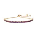 14k Gold Over Silver Amethyst Lariat Bracelet, Women's, Size: 9, Purple