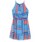 Iz Amy Byer, Girls 7-16 Printed Chiffon Halter Dress, Girl's, Size: 14, Ovrfl Oth