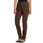 Gloria Vanderbilt Amanda 2.0 Slim Pants - Women's, Size: 12 T/l, Brown