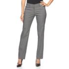 Women's Apt. 9&reg; Torie Pinstriped Straight-leg Dress Pants, Size: 0 Short, Oxford