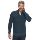 Men's Croft & Barrow&reg; Classic-fit 9gg Quarter-zip Sweater, Size: Large, Dark Blue