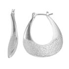 Dana Buchman Textured & Tapered U-hoop Earrings, Women's, Silver
