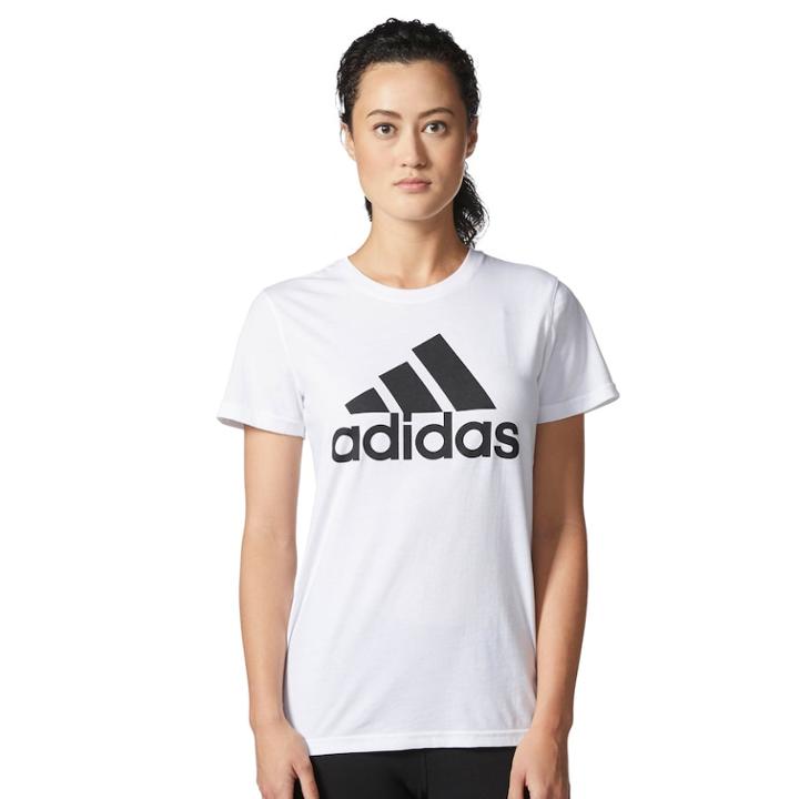 Women's Adidas Classic Logo Tee, Size: Small, White