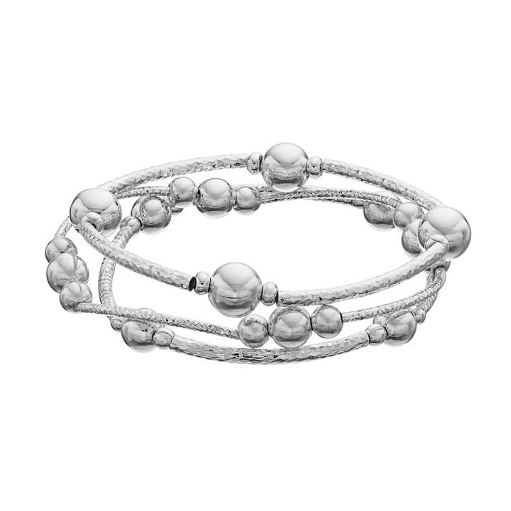 Apt. 9&reg; Silver Tone Beaded Stretch Bracelet Set, Women's