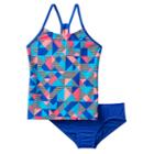 Girls 7-14 Nike Racerback Tankini Swimsuit Set, Girl's, Size: 7, Blue (navy)