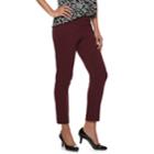 Petite Dana Buchman Slimming Solution Classic Fit Dress Pants, Women's, Size: L Petite, Dark Red