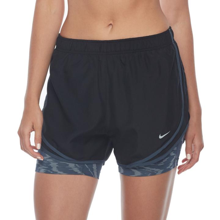 Women's Nike Dry 2-in-1 Tempo Running Shorts, Size: Medium, Grey (charcoal)
