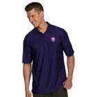 Men's Antigua Orlando City Sc Illusion Desert-dry Xtra-lite Tonal-striped Performance Polo, Size: 3xl, Drk Purple
