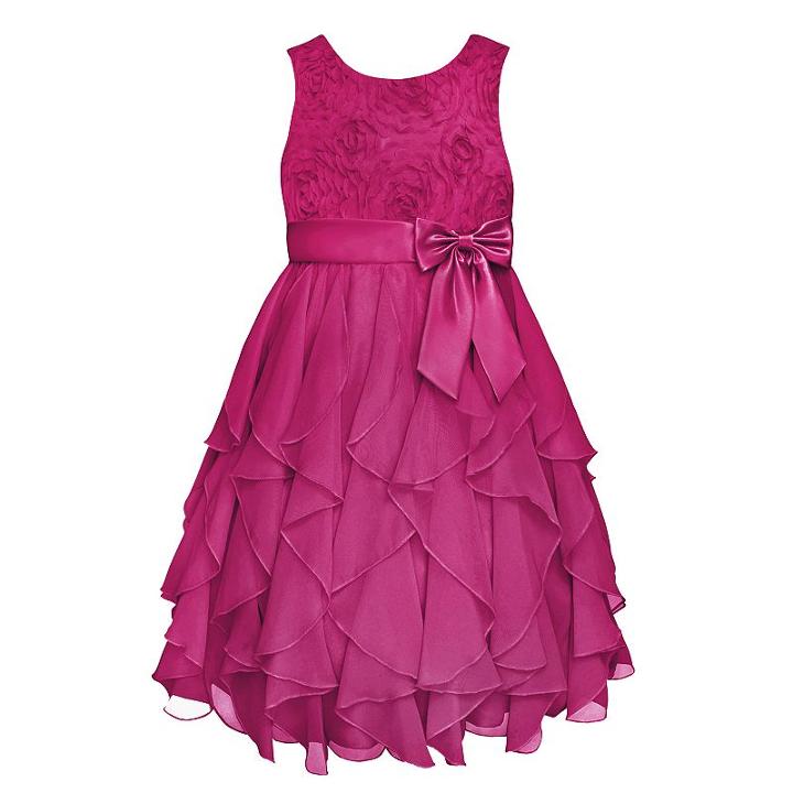 Girls 7-16 & Plus Size American Princess Floral Soutache Ruffle Dress, Girl's, Size: 16, Lt Purple
