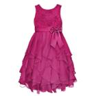 Girls 7-16 & Plus Size American Princess Floral Soutache Ruffle Dress, Girl's, Size: 16, Lt Purple