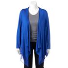 Plus Size Dana Buchman Open-front Cardigan, Women's, Size: 2xl, Turquoise/blue (turq/aqua)