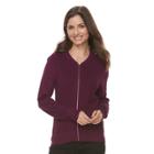 Women's Croft & Barrow&reg; Chevron Bomber Sweater, Size: Small, Dark Red