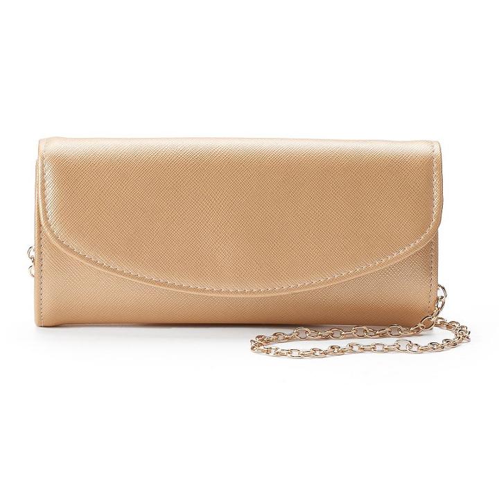 Lenore By La Regale Perfect Flap Clutch, Women's, Gold