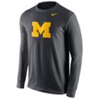 Nike, Men's Michigan Wolverines Logo Tee, Size: Small, Grey