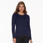 Petite Croft & Barrow&reg; Cable Knit Sweater, Women's, Size: Xs Petite, Blue
