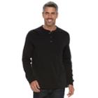 Men's Croft & Barrow&reg; Classic-fit Stretch Henley, Size: Xl, Black