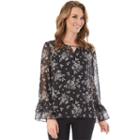 Women's Apt. 9&reg; Floral Tiered Top, Size: Small, Ovrfl Oth
