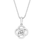 Sterling Silver Diamond Accent Celtic Knot Pendant Necklace, Women's, Size: 16, Grey