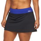 Plus Size Fila Sport&reg; Contrast-waistband Woven Skort, Women's, Size: 3xl, Black