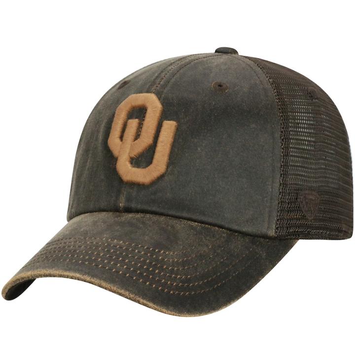 Adult Top Of The World Oklahoma Sooners Chestnut Adjustable Cap, Men's, Med Brown