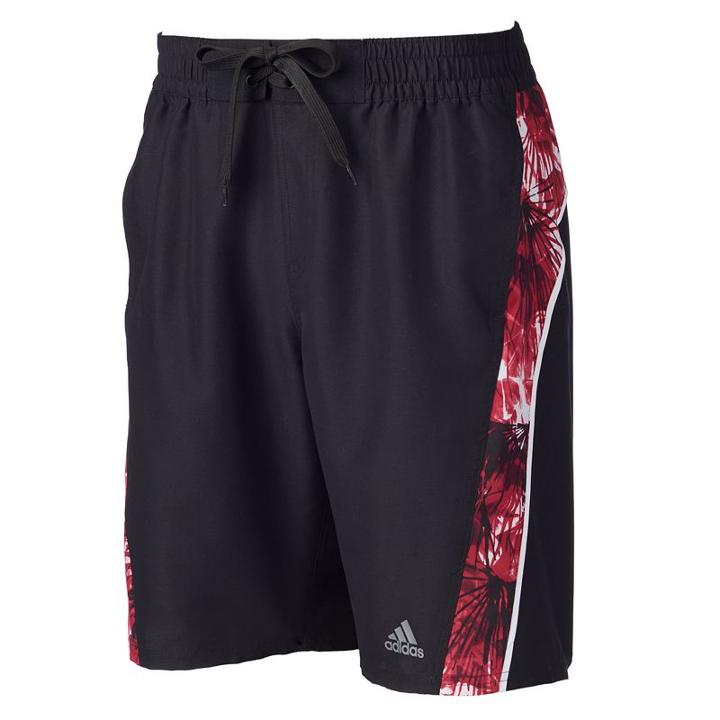 Men's Adidas Escape Splice Microfiber Volley Swim Trunks, Size: Small, Red