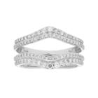 14k Gold 5/8 Carat T.w. Diamond V Enhancer Wedding Ring, Women's, White