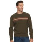 Men's Dockers Milano Classic-fit Striped Crewneck Sweater, Size: Large, Green