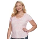 Juniors' Plus Size So&reg; Perfect Tee, Teens, Size: 1xl, Light Pink