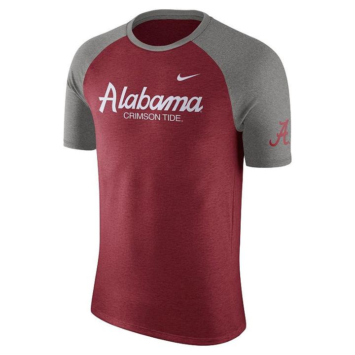 Men's Nike Alabama Crimson Tide Script Raglan Tee, Size: Large, Ovrfl Oth