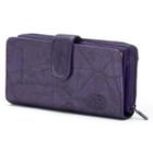 Buxton Heiress Leather Checkbook Clutch Wallet, Women's, Drk Purple
