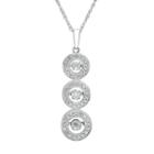 Boston Bay Diamonds 14k White Gold 1 Carat T.w. Diamond Triple Circle Pendant Necklace, Women's, Size: 18