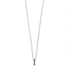 Traditions Sterling Silver Channel-set Lab-created Sapphire Birthstone Pendant Necklace, Women's, Size: 18, Blue