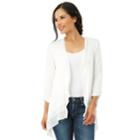 Women's Ab Studio Ruched Cardigan, Size: Xlrg Av/rg, Ivory