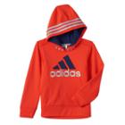 Boys 4-7x Adidas Striped Hoodie, Boy's, Size: 6, Brt Red