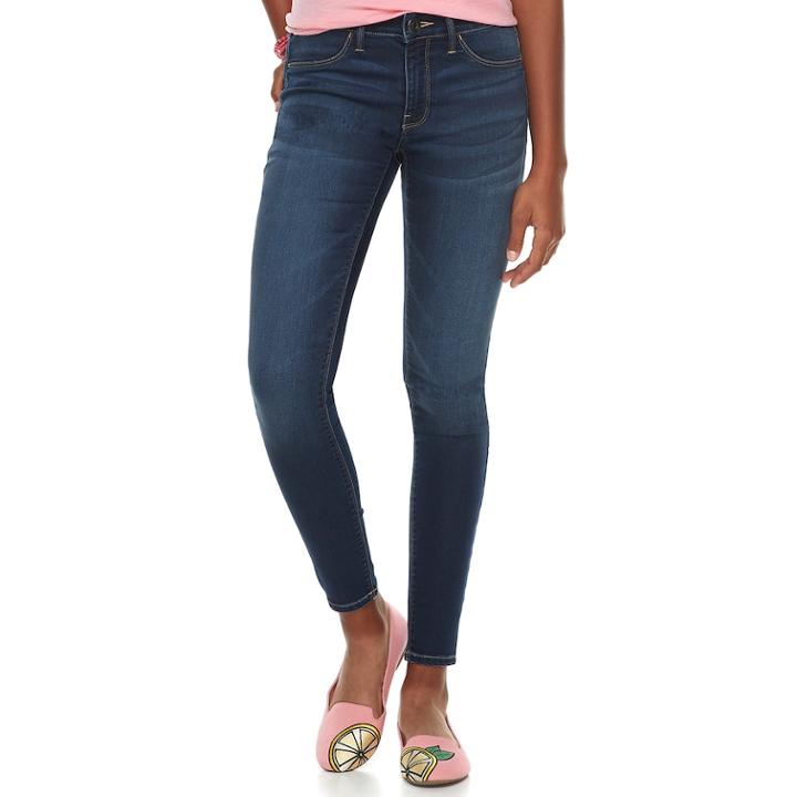 Juniors' So&reg; Low-rise Ultimate Jeggings, Teens, Size: 9, Med Blue