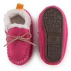 Baby Girl Skidders Moccasin Slippers, Size: 24 Months, Light Pink