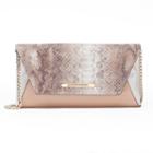 Jennifer Lopez Christie Crossbody Envelope Clutch, Women's, White Latte Snake