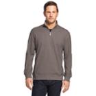 Men's Van Heusen Flex Fleece Quarter-zip Top, Size: Small, Grey