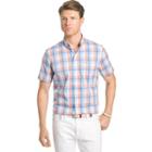 Big & Tall Izod Advantage Classic-fit Plaid Stretch Button-down Shirt, Men's, Size: 4xb, Drk Orange