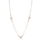 Lc Lauren Conrad Long Butterfly Station Necklace, Women's, Pink